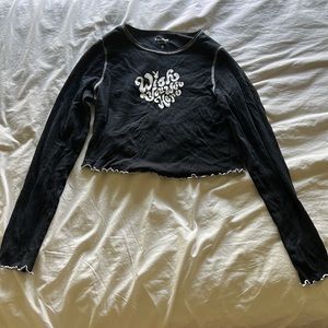 PLAYBOY by Pacsun medium black long sleeve tee